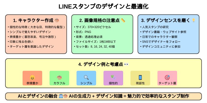 LINEスタンプのデザインと最適化