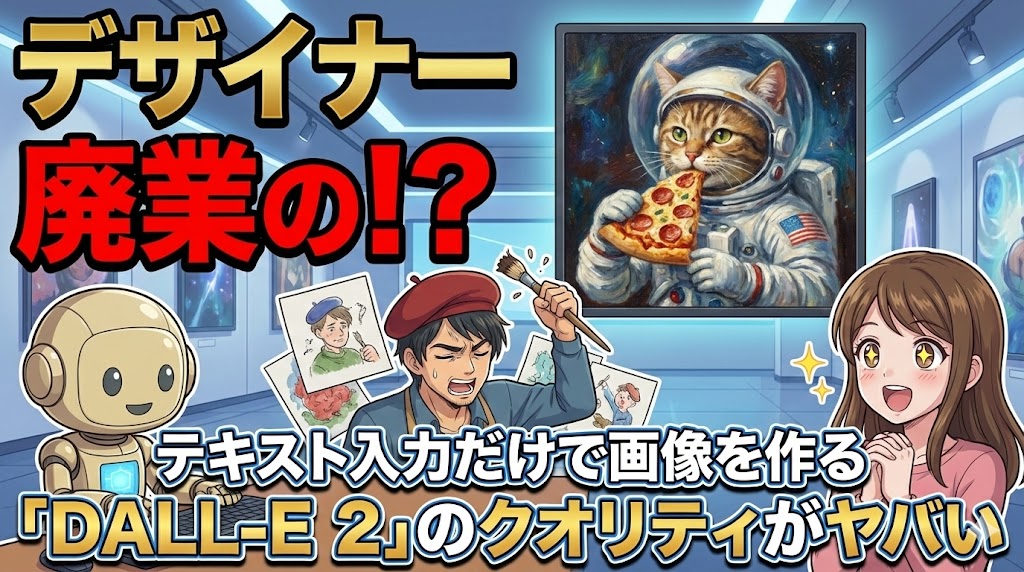 デザイナー廃業の危機！？テキスト入力だけで画像を作る「DALL-E 2」のクオリティがヤバい